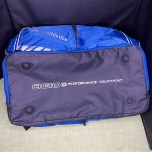 BMW Athletics OGIO Performance Equipment Bag Backpack Gray Blue Rare